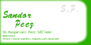 sandor pecz business card